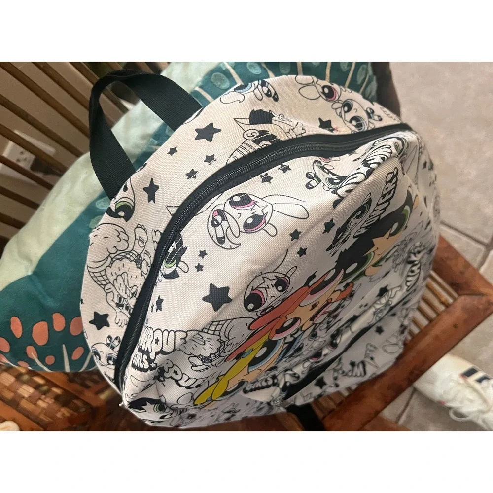 The Powerpuff Girls Trio Backpack Blossom Bubbles and Buttercup White Black